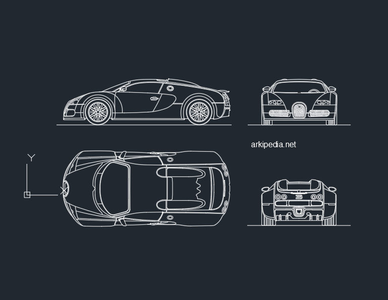 Bugatti Veyron Araba Çizimleri Dwg Arkipedia
