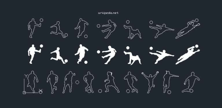 Futbol Oynayan İnsan Çizimleri