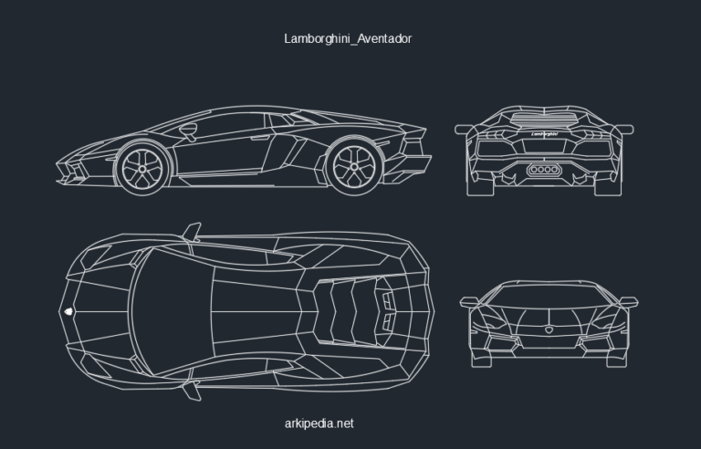 Lamborghini Aventador Dwg Çizimleri