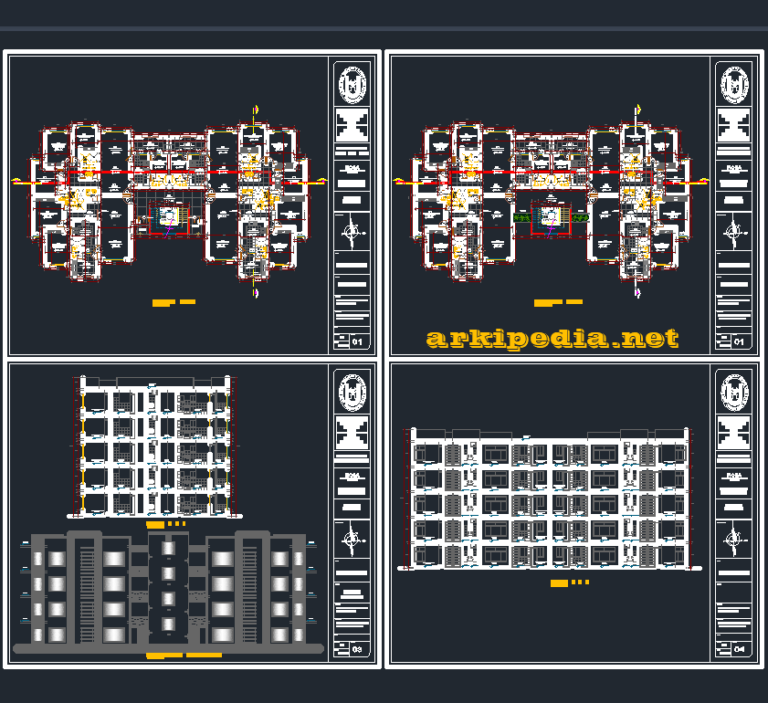 Modern Apartman Projesi Dwg